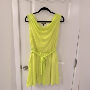 Apple Green/Fluorescent Yellow Dress | Express | Large